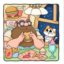 "Little Friends", "Pet Moments", "Dreamy Friends", "The Little Cat" | Puzzle & Stress Relief | Adult Coloring Book.Including Fantasy And Cute Pet Moments: Little Animals Walking Under Flowers, Fishing By The Stream And Other Cozy Scenes.The Patterns Are Exquisite And The Lines Are Clear.Perfect As Graduation Season Or Children's Day Gifts.(Recommended For Use With A Painting Pad)Back To School.School Supplies - White - View 10