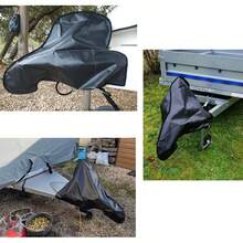 Universal Caravan Hitch Cover Trailer Tow Ball Coupling Lock Cover Protector - Black - View 3