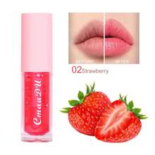 CmaaDu 1pcs Fruit Moisturizing Color Change Lip Gloss Lasting Waterproof Lipstick Non-Stick Cup Does Not Fade