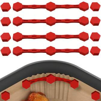 3 piezas de Clips magnéticos para Freidora de Aire, para fijar los forros de papel pergamino dentro de la freidora de aire, Sujetadores magnéticos de silicona resistentes a altas temperaturas