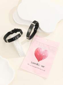 ATLVXJL 2pcs/Set Glow-In-The-Dark Friendship/Couple Bracelets, Fairy Heart Shape Design, Casual Couple Accessories Suitable For Daily Wear, Valentine's Day, Halloween Gifts - Multicolor - View 8