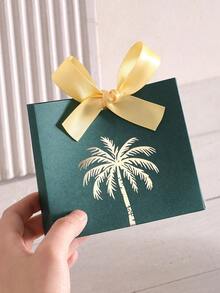10pieces Luxury White And Green Mini Gift Box With Golden Palm Emblem, Perfect For Corporate Gifts, Weddings And Souvenirs For Saudi National Day And Exclusive Events - Multicolor - View 12