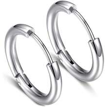 10 Pairs Silver Hoop Earrings Set For Women Surgical Steel Hoop Earrings Lightweight Hypoallergenic Tiny Small Hoops (8mm 10mm 12mm 14mm 16mm)