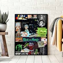 Warner Bros 1PC Movie Rick And Morty Movie Sticky Posters DIY Room Bar Cafe Aesthetic Art Wall Painting Wall Bedroom Superman Room Decor Gift Canvas Painting Picture Print Hanging Scroll Decor Wallpaper Poster Wall Art Painting Study Nordic Home Decor House Bar Room Wall Decor Movie Figures Home Decoration Painting Wall Art Bedroom Cartoons Decor Wallpaper Wall Bedroom Decoration - Frameless