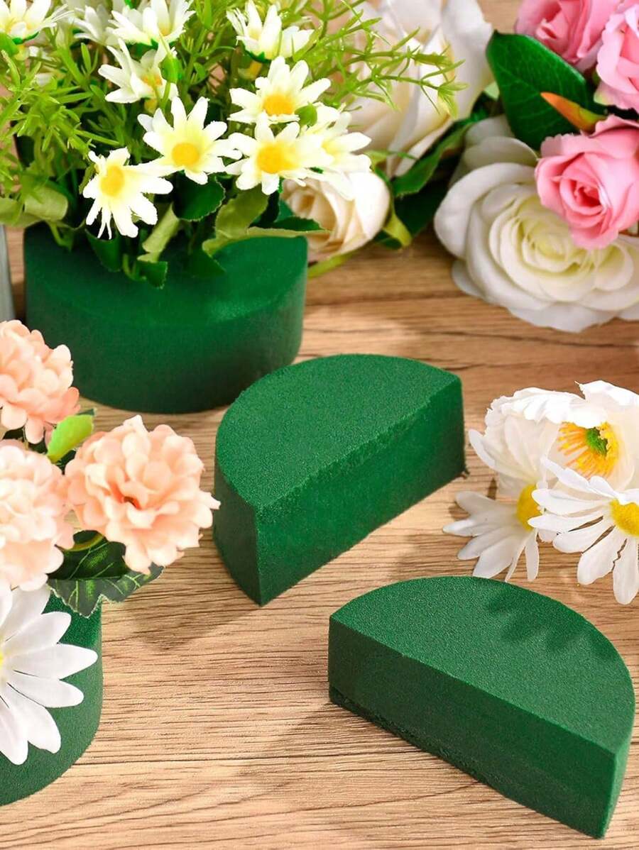 3/5/10 Stücke Blumen-Schaumstoffkreis, Blumen und künstliche Blumen Schaumstoffkreis, grüner trocken und nass Blumen Schaumstoff, verwendet für Blumen und künstliche Blumen Layout DIY Prozess, Hochzeitsdekoration, Gartenprojekt, Tischmitte Dekoration