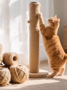 20 metri * 6mm Corda di canapa per graffio di gatto, materiale durevole in sisal, ideale come parti di ricambio per artigianato fai-da-te e giocattoli per animali domestici, adatto per giardinaggio, legatura, decorazione domestica, escursioni all'aperto, allestimento di eventi, supporto per graffiare i gatti.