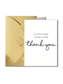 Love Card Thank You Card For Teacher - Beautiful And Elegant Thank You Greeting Card For Any Occasion With Blank Inside/For Men, Women, White Card