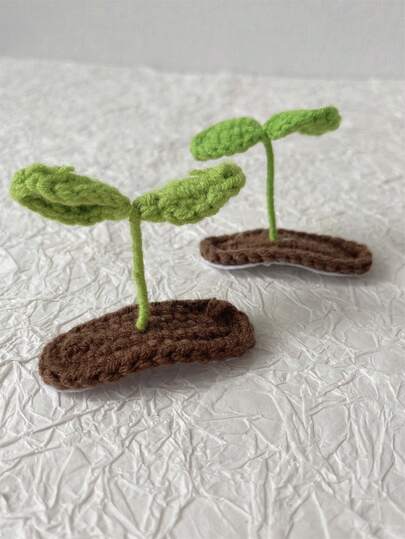 2 piezas Pinzas para el cabello con hojas verdes tejidas para mujeres, lindos accesorios decorativos para el flequillo, pasadores, accesorios para el cabello, pinzas para el cabello, artículos escolares, accesorios para la cabeza, pasadores