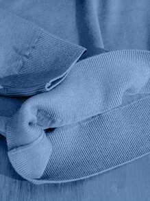 Men's Solid Color Long Sleeve Casual Versatile Crew Neck Sweater, For Fall Winter