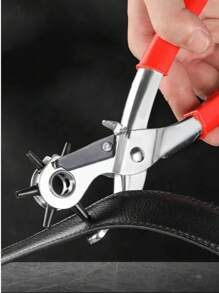 1 pieza Pinzas perforadoras de cinturones, perforador de ojales para, herramienta giratoria para máquina de coser, bolso, correa de reloj, herramientas manuales