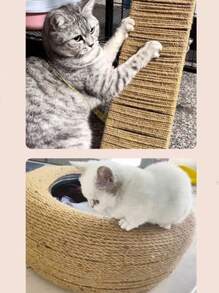 20 metri * 6mm Corda di canapa per graffio di gatto, materiale durevole in sisal, ideale come parti di ricambio per artigianato fai-da-te e giocattoli per animali domestici, adatto per giardinaggio, legatura, decorazione domestica, escursioni all'aperto, allestimento di eventi, supporto per graffiare i gatti.