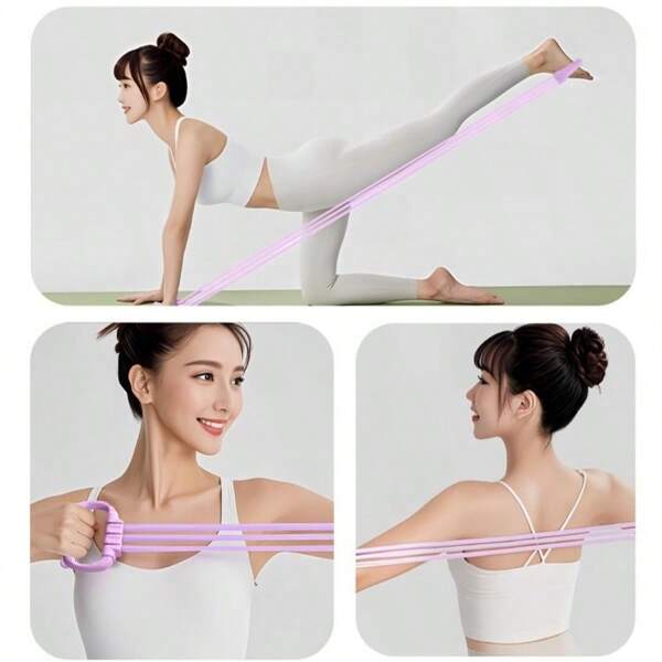 Adjustable Resistance Bands With Removable Shoulder Straps For Women, 6 Ropes Backless Workout Exercise Bands For Home Gym