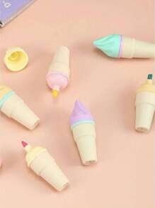 30pcs/1set - Colorful Cone Highlighters, Fun And Colorful Markers, Small And Portable, Great For Journaling, Doodling, Notetaking, Great For School And Office Supplies, Classroom Rewards, Holiday Gifts (6 Colors) Back To School