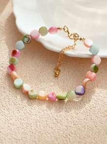 1/2/3/6/9pcs Multi-Color Natural Shell Asymmetrical Stone Sea Star Necklace Bracelet Set, Suitable For Women Spring/Summer Daily, Beach, Holiday & Casual Wear