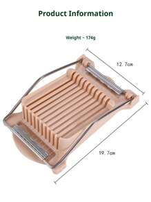 1 Pieza Rebanador de embutido de acero inoxidable, herramienta para cortar jamón en casa, rebanador de huevos de cocina, divisor de huevos y queso, pelador de huevos, cortador de huevos, utensilios de cocina, huevos