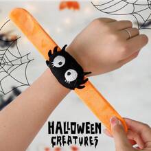 3 piezas Pulseras decorativas para Halloween con diseño de calabaza y araña, suministros y recuerdos para fiestas