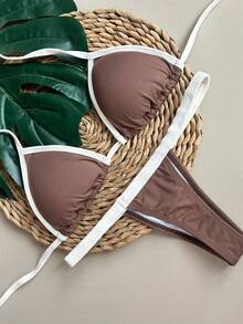 String Bikini With String - Bruin/uit - Bekijken 2