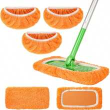 1/3/5Pcs Reusable Microfiber Mop Pads Compatible With Sweeper, Dry And Wet Dual-Purpose Flat Mop Covers, Washable Pads For Surface/Hardwood Floor Cleaning (Mop Not Included) - Multicolor - View 3