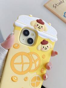 Sanrio Niedliche 3D-Silikon-Handyhülle mit Sanrio-Milchtee-Motiv im Cartoon-Stil, passend für 16 Pro Max / 15 Pro Max / 14/13