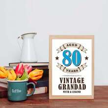 80th Birthday Card, Dedicated To 80 Year Old Grandpa, Fun Birthday Card, Thanksgiving, Halloween Card