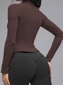 Soyun Chaqueta de yoga para mujer con pespuntes, delgada y ligera, para actividades al aire libre, viajes, ocio en casa, fiestas, oficina, gimnasio