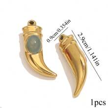 1 pieza Colgante de machete con ojo de tigre rojo de acero inoxidable de moda, accesorio para hacer collares, aretes, pulseras y joyas - colgante - Ver 13