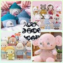 50 chiếc mắt Amigurumi kèm vòng đệm mắt móc màu đen 8mm 10mm 12mm14mm 16mm dùng để làm búp bê DIY móc động vật phụ kiện may vá - màu đen - Xem 10