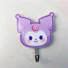 Sanrio Sanrio Cute Cartoon Sticky Hooks Featuring Characters Like Hello Kitty, Cinnamoroll, Kuromi, My Melody, And Pompom Purin, No-Drill Daily Home Decor Hooks, Perfect For Hanging Bath Towels, Hand Towels, Bags, Kitchen Tools, And Key Storage, Suitable For Living Room, Kitchen, Bathroom, Bedroom, Office Accessories