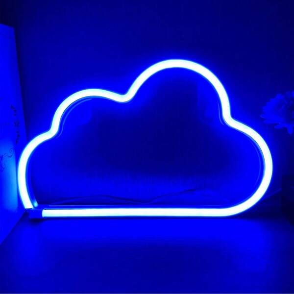 1 Pc Of Cloud Neon Lights, Dreamy Pink LED Wall Lights, USB/Battery Dual Control Bedroom Decoration Lights, Birthday Party Wedding Atmosphere Lights, Room Bedroom Cloud Night Lights, Power Supply