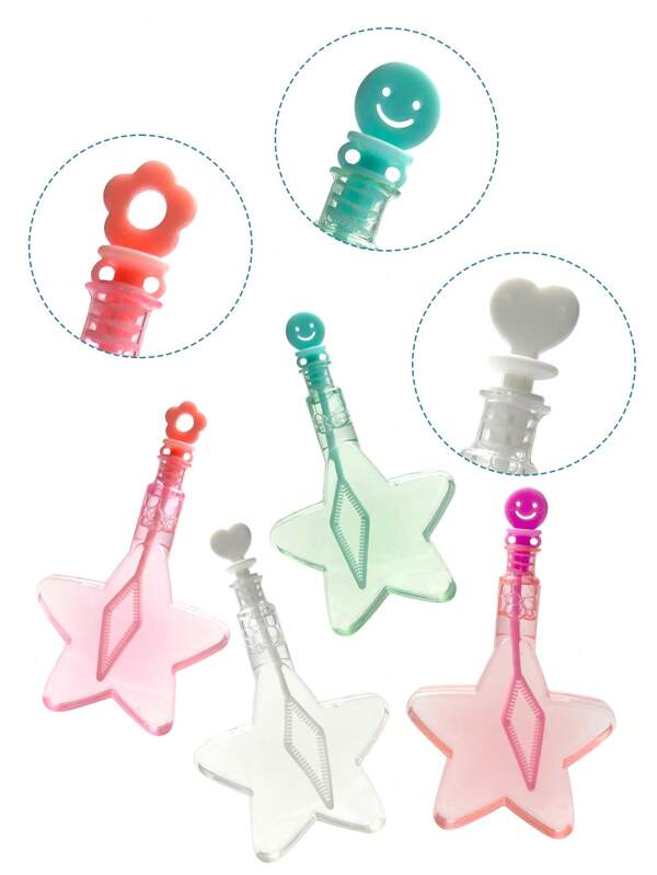 Soprador de Bolhas com Formato de Estrela, Brinquedo de Bolha Manual, Compacto Colorido, Adequado como Presente de Aniversário para Meninos e Meninas, Brinquedo de Bolha para Brincadeiras ao Ar Livre (Cor e Estilo Aleatórios)