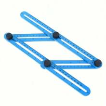 1 pièce Règle pliante multi-usage ultime - Outil de mesure polyvalent avec construction en ABS , conception à quatre panneaux de précision pour des mesures multi-angles, quatre côtés et coins, option de pliage compacte