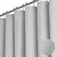 1pc Linen-Like Shower Curtain, 230g/M² Heavy Duty Washable Fabric Shower Curtain Set, Bathroom Hotel Bath Tub Thick Fabric Curtain, Valentines, Mother's Day, Wedding Holiday Home Decor, Includes 12 Metal Hooks Room Decor Bathroom Accessories Back To School - Multicolor - View 42