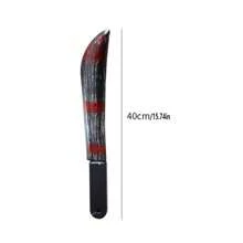 3pcs Halloween Plastic Weapon Simulation Axe Sickle Role-Playing Stage Performance Chainsaw Horror Prop Halloween Costume Prop (Random Style)(Some Minor Flaws, Don't Take Pictures If You Mind)