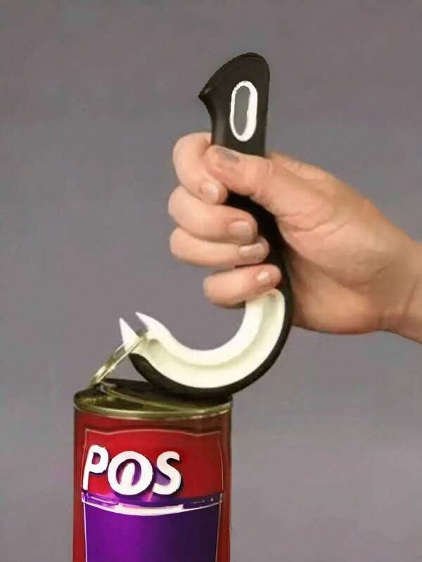 1pc Can Opener, Manual Bottle/Can Opener, Handy Kitchen Tool For Opening Cans And Jars