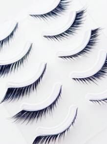 Natural Look Fake Eyelashes False Eye Lashes DailyStrip Cross Clear Band Wholesale Lashes InvisibleThin Band Cute Lash For Wedding Daily Work EyeMakeup 5 Pairs