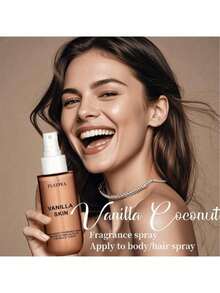 1.69 盎司香草、椰子和檀香香氛喷雾 - 女士保湿头发和皮肤香味 - 送给女友的完美礼物
