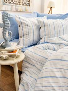 土耳其制造 - BESTİNA GOLD Harmony Hues 色织两件套双人及单人尺寸羽绒被套 | 160x220 厘米羽绒被套及 50x70 厘米枕套 | 90% 棉 10% 涤纶