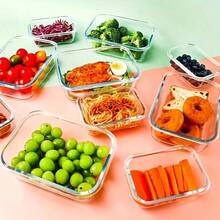 10 Gray Glass Food Storage Containers With Lids, Suitable For Meal Prep, Kitchen Storage, And Lunch Use, Leak-Proof, Sealed Glass Lunch Boxes, Suitable For Microwave, Oven, Refrigerator, And Dishwasher - 灰色 - 查看 6