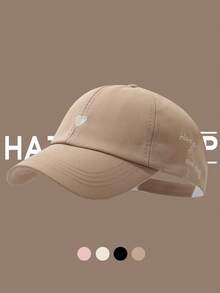 心形儿童防晒帽，女童遮阳帽，女婴夏季半开顶太阳帽 - 彩色 - 查看 17