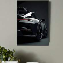 1pc Black & White Vintage Car Poster, High-Quality Image, Elegant Wall Art, Modern Decor Style, Retro Canvas Painting, Creative Poster, Suitable For Living Room And Bedroom Decor, Perfect Gift For Holidays, Also Fits Home And Office Corridors. - Multicolor - View 3