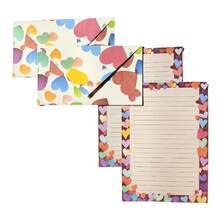 Decorated Letterhead Kit With 10 + Heart-Printed Envelopes - Multicolor - View 5