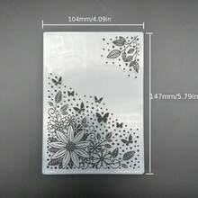 A6 Plastic Embossed File Folder, Floral & Butterfly Design With 3D Texture, Butterfly Theme Mold Decor, Office Supplies Accessory, Durable Plastic Handcraft Tool