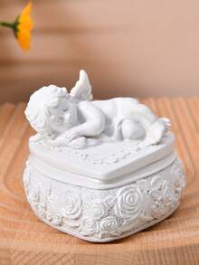 1 件复古天使烛台，北欧风格家居装饰桌面收纳装饰品树脂工艺品 - 彩色 - 查看 5