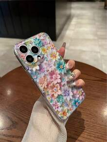 1 件穿孔透明彩色绘画厚防震保护手机壳兼容 16/11/16Pro/16Plus/16ProMax/16E/15ProMax/13/14/12/XS/XR/7G/8P，兼容三星 Galaxy 11/12Pro/12/12X/13Pro/14Pro/15Pro，兼容 Redmi 10/9/Note9/12C/Note11Pro/Note8Pro - 彩色 - 查看 5