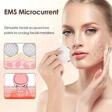 USB Portable Heart-Shaped Facial Massager, Microcurrent Facial Lifting Device, Face Lifting Massage Tool - White - View 3