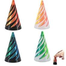 4pcs Fidget Toys, 3D Printed Fidget Toys, Spiral Cone Fidget Toys, Impossible Cone, 3D Printed Pass Through Fidget Toy Cones, Used For Relieving Stress And Anxiety, 3D Printed Spiral Cone
