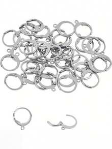 20/50pcs Earring Hooks, Earring Findings, Lever Back Earrings, Earring Wires, Suitable For Men And Women, For Earring Making, In Gold And Silver Color