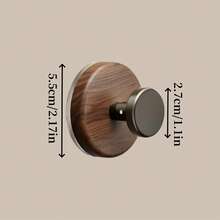 2/6-Pcs Anti-Walnut Wood Grain Suction Cup Hooks - Super Strong Plastic Suction Towel Hooks, No Drill Bathroom & Kitchen Wall Hanging Rack With Strong Adhesive, Easy Adjust & Reusable Universal Hooks For Towels, Wreaths, Home Organization Back To School - Multicolor - View 3