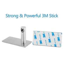 XNHHWBathroom Towel Bar Towel Holder Strong 3M Self Adhesive Hand Towel Holder Wall Mounted Stainless Steel Towel Rack For Bathroom Kitchen Dish Cloths Hanger Brushed Nickel 12'' 5ml3 - Silver - View 4