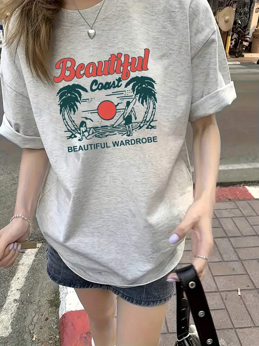 Women T-Shirts - 斑點灰色 - 查看 1